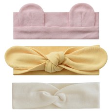 BABY&I 女童羅紋髮帶3件組