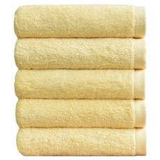 Towelist Forte 飯店毛巾 200g 40支精梳棉, 淺黃色, 5個