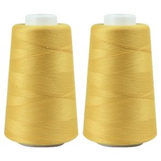 Sewing by Hand 40支2股縫紉線, 2個, 08 芥末黃