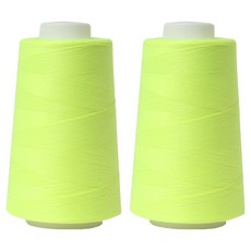 Sewing by Hand 40支2股縫紉線, 2個, 27 螢光黃