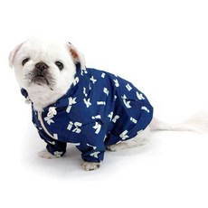 KINI KINI 寵物標誌防風外套, 1個, 海軍藍