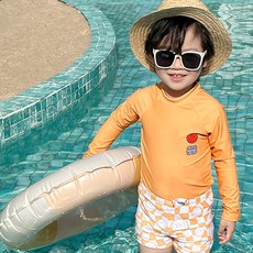 키즈꼬모 아동용 신나요 래쉬가드 세트