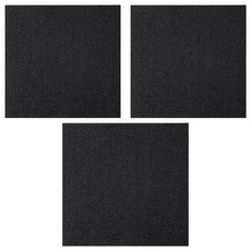 마켓감성 피아노 소음감소 타일카페트, 블랙, 3개