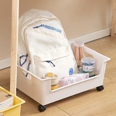 Erbo 移動式輔助收納書車, 白色, 1欄