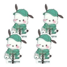 Sanrio 三麗鷗 帕恰狗無痕掛勾 SPC3009 98 x 69 x 20mm, 帕恰狗-日常穿搭 綠色, 4個