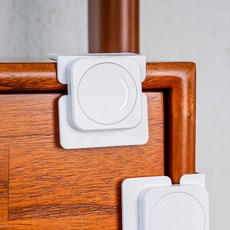 DDX 抽屜安全鎖 直角型, 6個, 白色