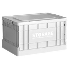 工業風有型滑輪折疊收納箱, 1個, 淺灰色