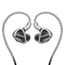 FIIO 飛傲 兩圈六鐵八單元MMCX單晶純銀可換線耳機, FH19, 黑色
