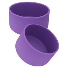 바른리빙 소음방지 텀블러 실리콘 커버 보호개, 보라, 2개