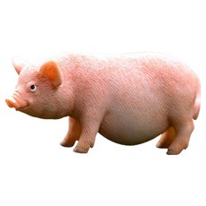 PDS家居裝飾 逼真豬模型公仔 微型農場裝飾道具 溫順的豬 68x35x20mm, 1個, 混合色