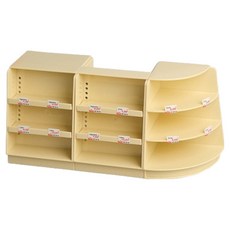 PDS Home 3種超市陳列架迷你模型套組 店家市場道具 204x96x60mm, 黃色, 1套