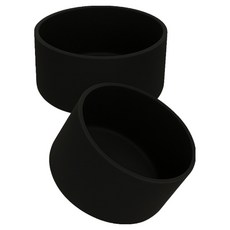 바른리빙 소음방지 텀블러 실리콘 커버 보호개, 블랙, 2개