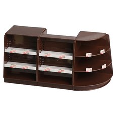 PDS Home 3種超市陳列架迷你模型套裝 商店市場道具 204x96x60mm, 棕色, 1套