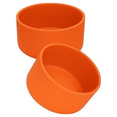 바른리빙 소음방지 텀블러 실리콘 커버 보호개, 주황, 2개