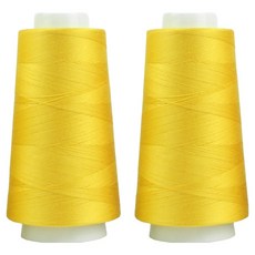 유니크 프리미엄 OWL 코아사 45수 2합 실, 11 크롬옐로우, 2개