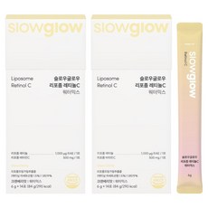 slowglow 脂質體視黃醇C水溶粉, 2個, 14冊