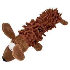 doongdoongpet 寵物刺刺動物好朋友啾啾絨毛娃娃玩具, 1個, 棕色