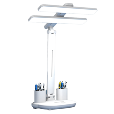 小麥購物 LED雙頭檯燈 基礎插電款 L273, 白色