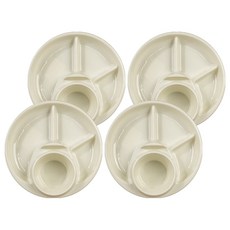 露營多功能分隔盤 甜點 啤酒 下酒菜 盤子 獨酌 托盤, 4個, 圓形