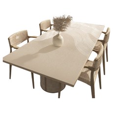 侘寂風防水防油免洗皮革桌墊桌巾, 140 x 80cm, 隨風搖曳 棕色, 1條