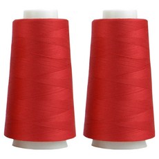 유니크 프리미엄 OWL 코아사 45수 2합 실, 14 레드, 2개