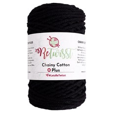 retwisst Chainy Cotton Plus 250g, 1個, 02 黑色