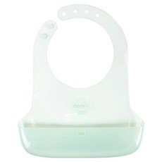 베니르아이 유아용 구름 실리콘 턱받이, 민트, 1개, 1개입