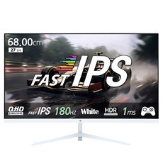 픽셀아트 QHD Fast IPS 180Hz 게이밍 모니터 화이트, 68.58cm, PAQ2718W(무결점)