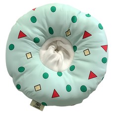 加大防潑水防舔圈寵物頭套, 綠色菱格, 1個