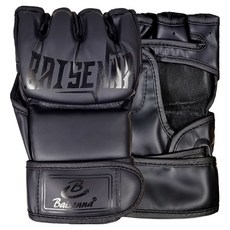 Baisenna EANLAB MMA 拳擊 泰拳 綜合搏擊手套 雙手套組, 1套, 08 塑型半指 螢光黑