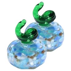 미소로운 귀여운 호박 장식품 문진 블루도트, 2개