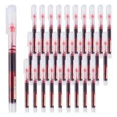 Midori 超大容量 高CP值 0.5mm 中性筆 MDR004, 50個, 紅色