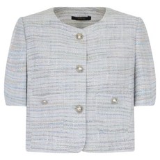 케네스레이디 여성용 트리앗 트위드 크롭자켓