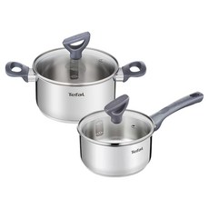 Tefal 特福 Daily Cook 電磁爐鍋具2件組 2個, 1套, 單柄鍋 16cm + 雙耳鍋 18cm