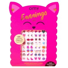 omy 女童耳環貼紙 莉莉 EAR02, 1個, 混合色
