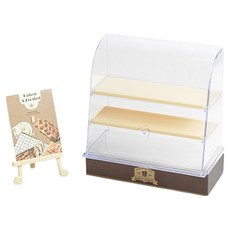 PDS家居裝飾 麵包店展示架 迷你套組 裝飾 麵包店 裝飾 道具 套組 展示架 140x135x74mm, 1套, 米色