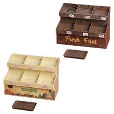 PDS Home Mart 6格展示架 迷你模型 市場商店裝飾道具, 黃色, 2個