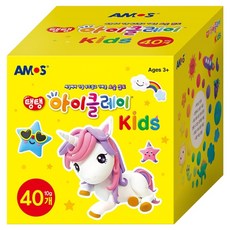 AMOS 阿摩司 iClay Kids 3 兒童黏土 40個, 400g, 1盒, 混和顏色