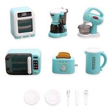 PDS家居裝飾 廚房烘焙微縮模型套組 室內裝飾裝飾道具套組 175 x 135 x 60 mm, 1套, 天藍色