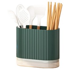 마더브띠 간편한 다용도 주방 수저통 물빠짐 16.5 x 12.5 x 8.5 cm AE20511, 그린, 1개