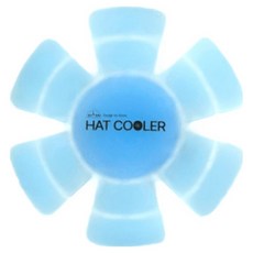DIYOU 可放入帽子內的頭部涼感墊 藍色 17.5 x 17.5 cm, 1個