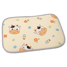 요런개 반려동물 양면 캐릭터 귀여운 매트, 04. 노란 소, 1개