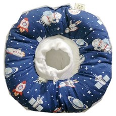 SassyDog 加大防潑水防舔圈/寵物頭套/伊莉莎白圈/羞恥圈 宇宙風 狗貓適用, 藍色, 1個