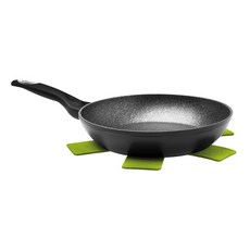 EXCELSA 鍋具保護墊 + 感溫變色石紋不沾平底鍋, 1組, 24cm