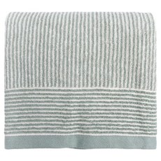 HOLA 和樂家居 奧可利純棉風格浴巾 棉紗, 條紋 綠色, 1條