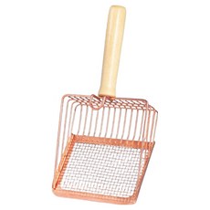 Hataessmall 貓用不鏽鋼貓砂鏟, 玫瑰金, 1個