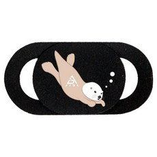 AIDA 鏡頭隱私貼, 1個, 海獺 黑色