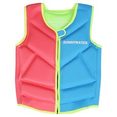 SUNNYWATER 兒童款浮力輔助服, 1件, 粉紅藍色