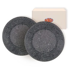 하울스홈 에딩 밀키웨이 법랑 식기 접시 세트, 런던 그레이, 1세트, 접시 2p + 포장 박스