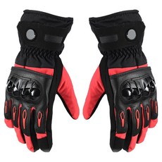 小麥購物 硬殼防摔手套 L706, 紅色